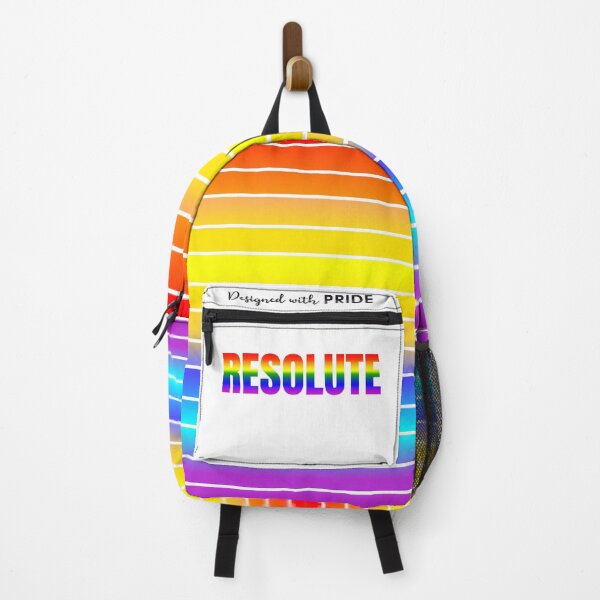 Item preview, RESOLUTE - Firmly resolved or determined in PRIDE colors designed and sold by PotentiaImo.
