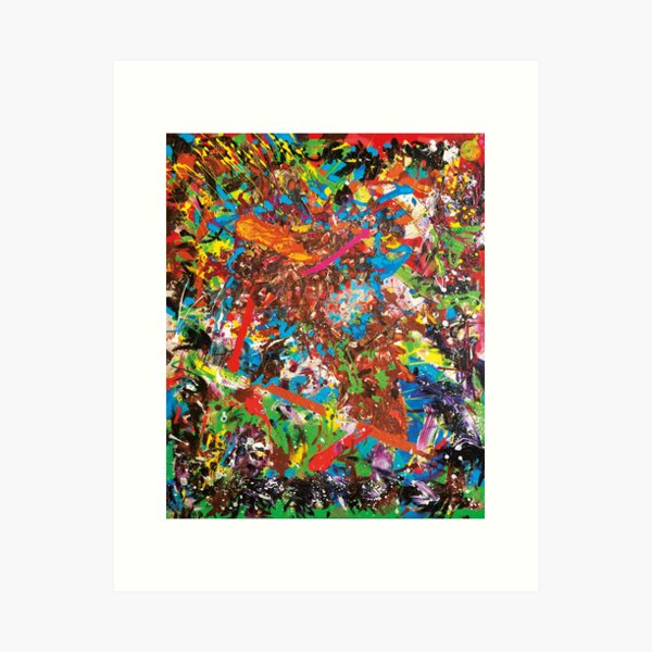 Abstract Art - Exotic Tantrum Crazy Painting Art Print