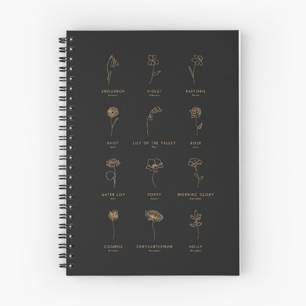 Item preview, Minimalist Gold Birth Month Flowers designed and sold by CiaraPrints.