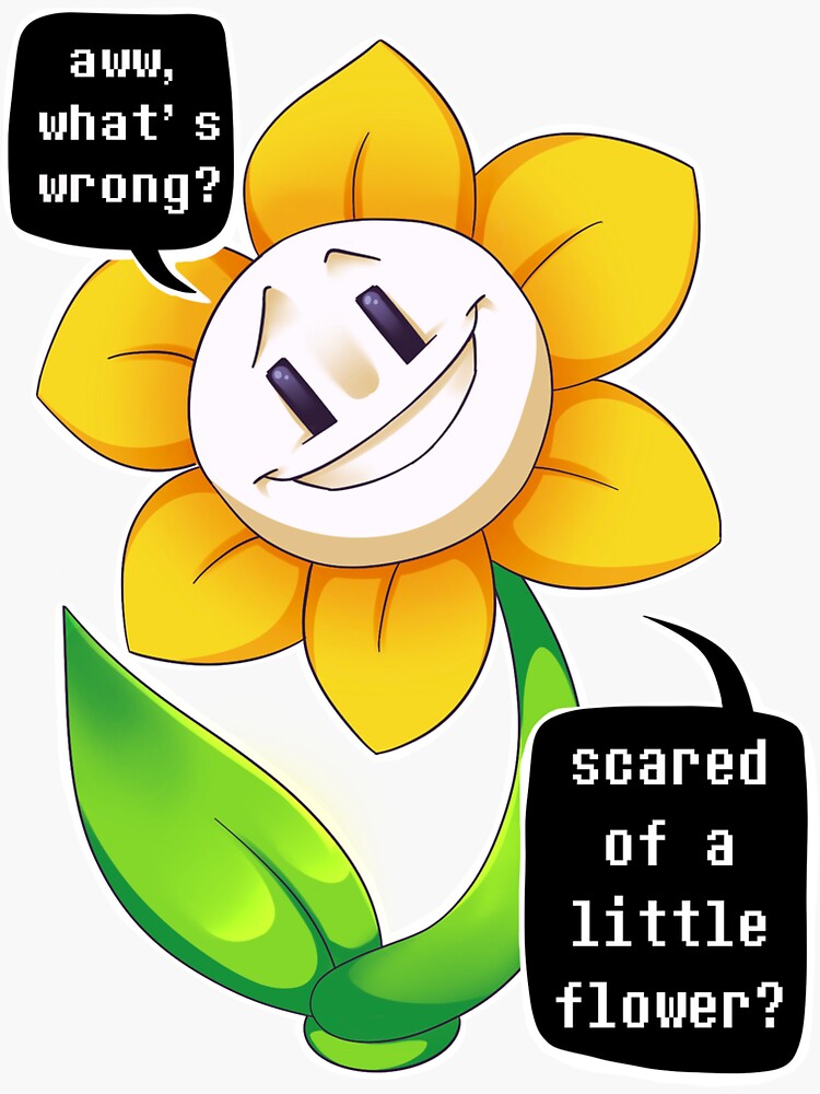 Undertale: Flowey Sticker for Sale by kotabird