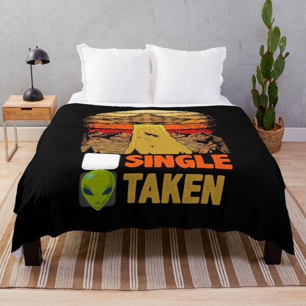 Item preview, Single Or Taken Funny Alien UFO Aesthetic Fan designed and sold by Dressed For Duty.