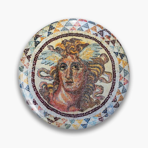 Item preview,  GORGONE MEDUSA HEAD Antique Greek Mosaics designed and sold by BulganLumini.
