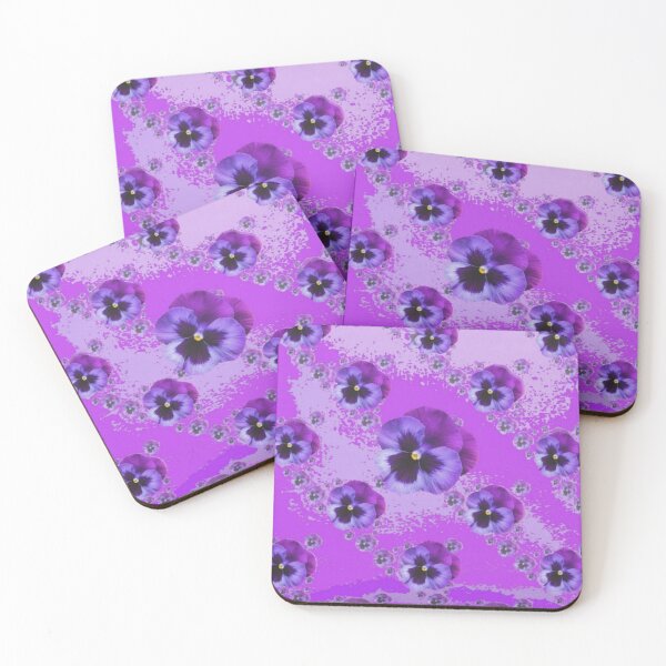 Item preview,   ABSTRACT ART PURPLE PANSY GARDEN  PATTERNS  FLORAL ART   designed and sold by sharlesart.