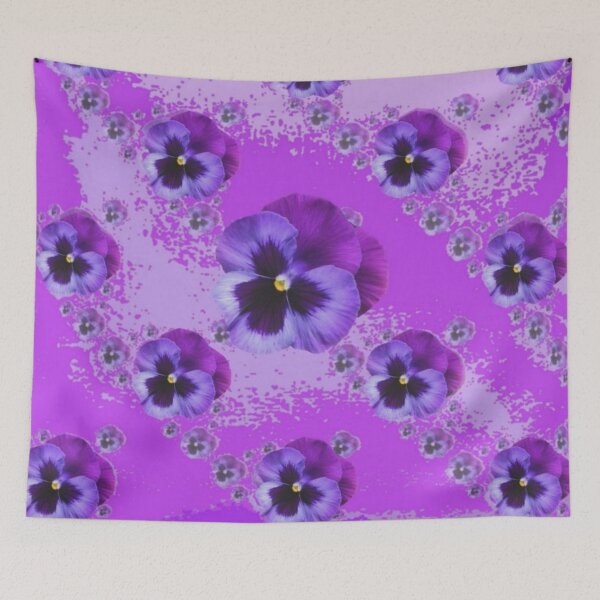 Item preview,   ABSTRACT ART PURPLE PANSY GARDEN  PATTERNS  FLORAL ART   designed and sold by sharlesart.