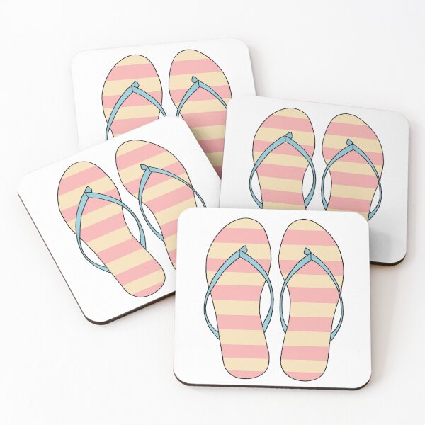 Item preview, Yellow, Pink, and blue summer flip flops designed and sold by cambrieadams.