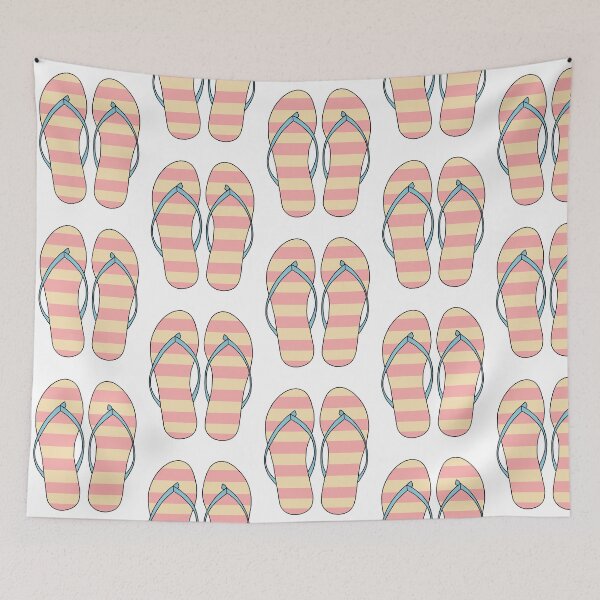 Item preview, Yellow, Pink, and blue summer flip flops designed and sold by cambrieadams.