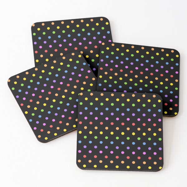 Item preview, Rainbow Polka Dots | Black Rainbow | Pride Rainbow | Rainbow Swiss Dots designed and sold by WandaStar.