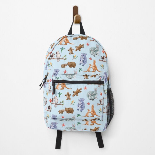 Item preview, BLUE Australian Animal pattern designed and sold by StrayLeaves.