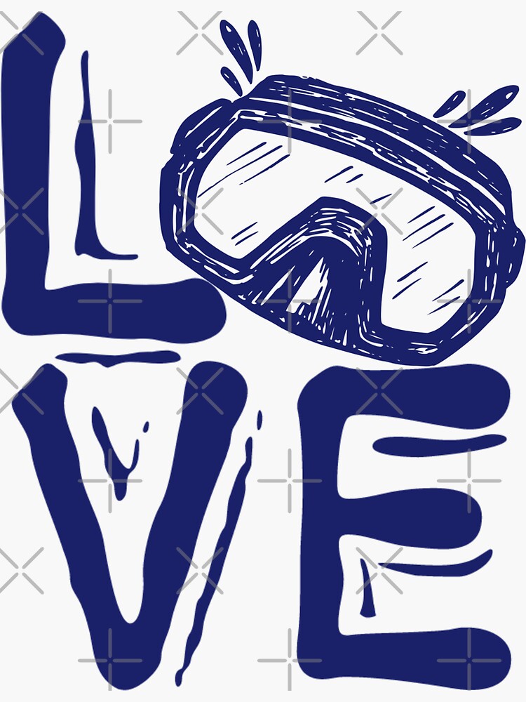 "Love Snorkeling, Gift ideas for Snorkelers and Scuba Divers " Sticker