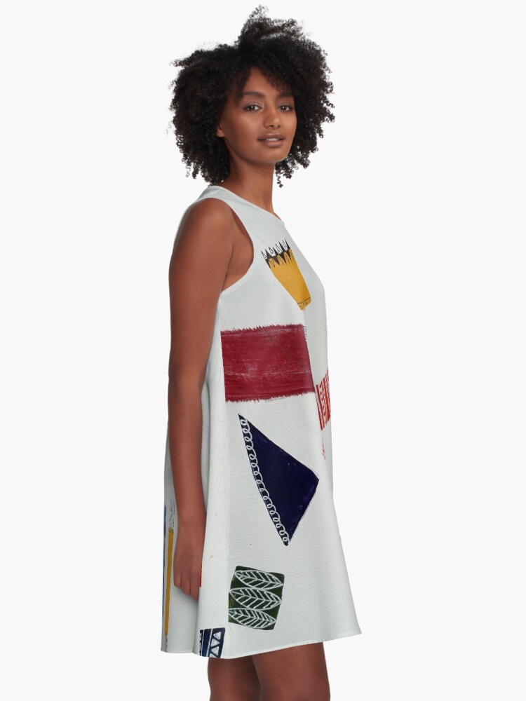 Alternate view of Rugs on White A-Line Dress