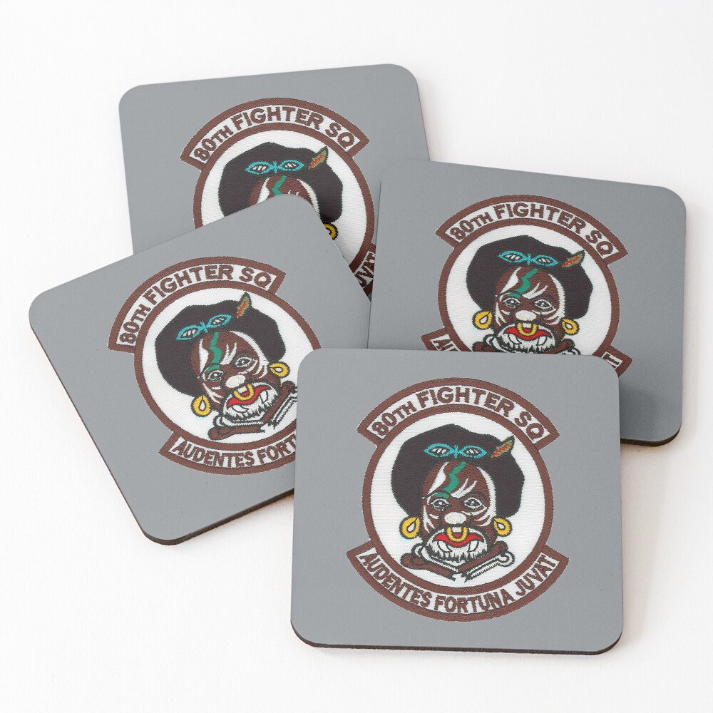 80TH FIGHTER SQUADRON Coasters (Set of 4)