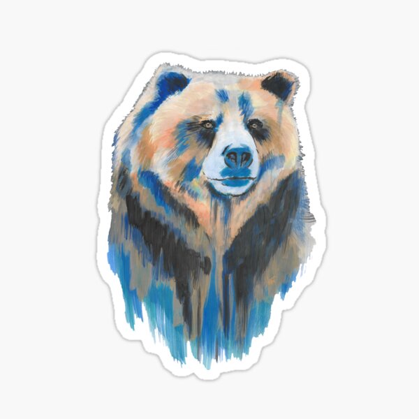 Watercolour Bear Sticker