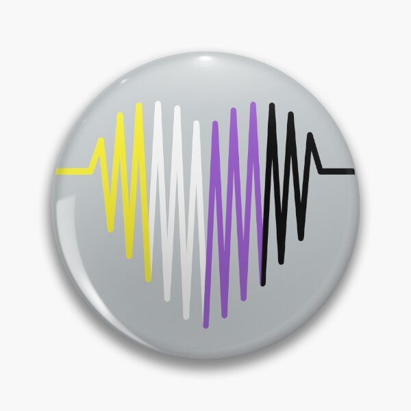 Item preview, Non-binary heartbeat | LGBTQ Pride designed and sold by Petra Becker.