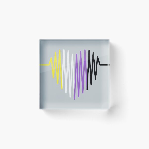 Item preview, Non-binary heartbeat | LGBTQ Pride designed and sold by Petra Becker.