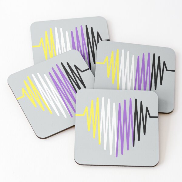Item preview, Non-binary heartbeat | LGBTQ Pride designed and sold by Petra Becker.