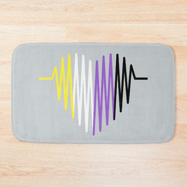 Item preview, Non-binary heartbeat | LGBTQ Pride designed and sold by Petra Becker.