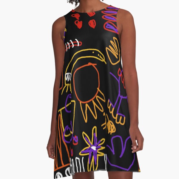 Doodling in the Sun A-Line Dress