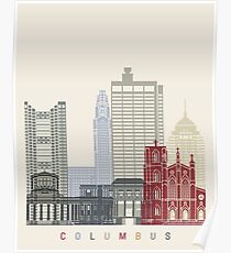 Columbus Skyline Poster Poster