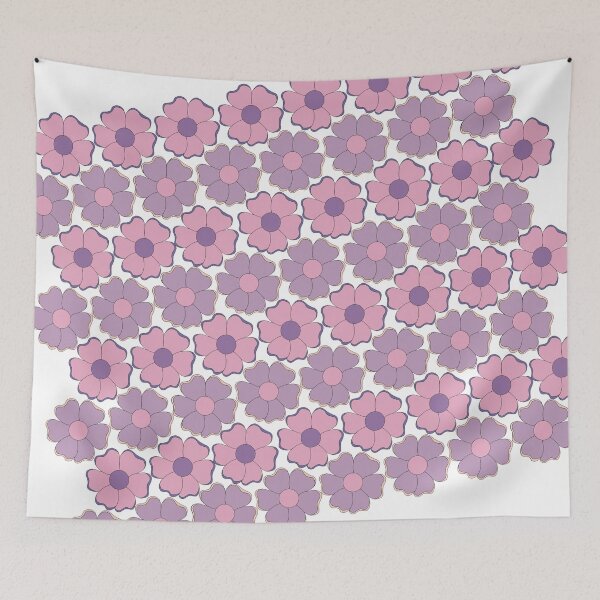 Item preview, Pink and violet flowers designed and sold by ideiarte.
