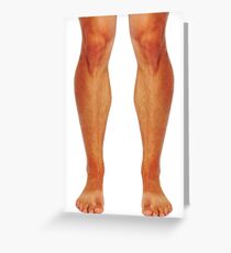 Muscular male legs Greeting Card