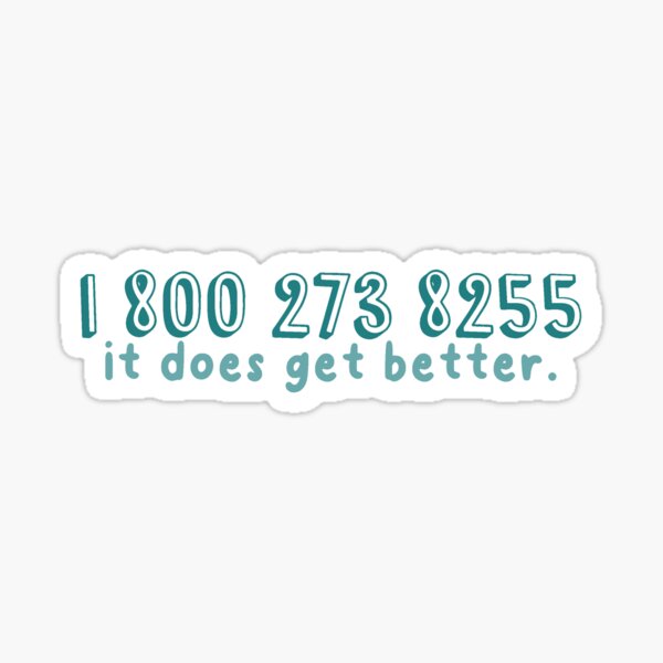 National Suicide Prevention Hotline Phone Number Suicide Prevention Mental Health Awareness Sticker