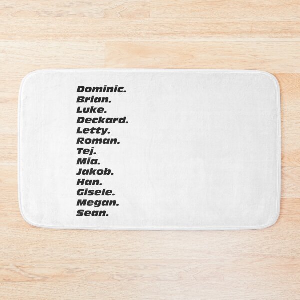 Item preview, Fast And Furious Character Names designed and sold by leenbernardo.