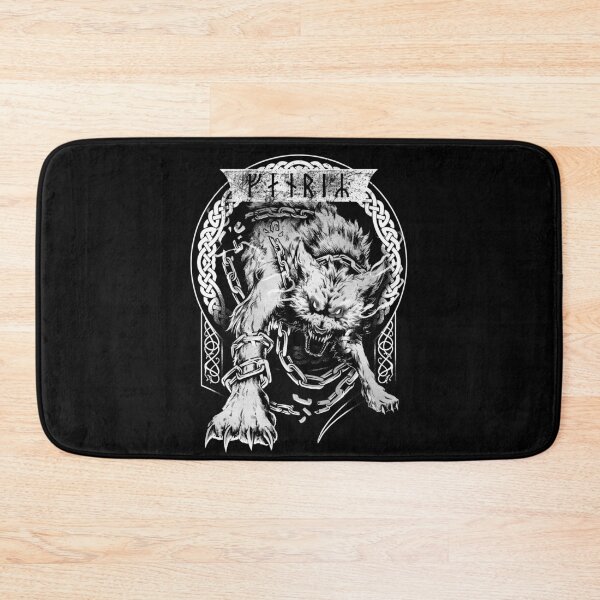 Item preview, Fenrir Wolf Norse Futhark Runes Viking Mythology Ragnarok White designed and sold by BluePagan.