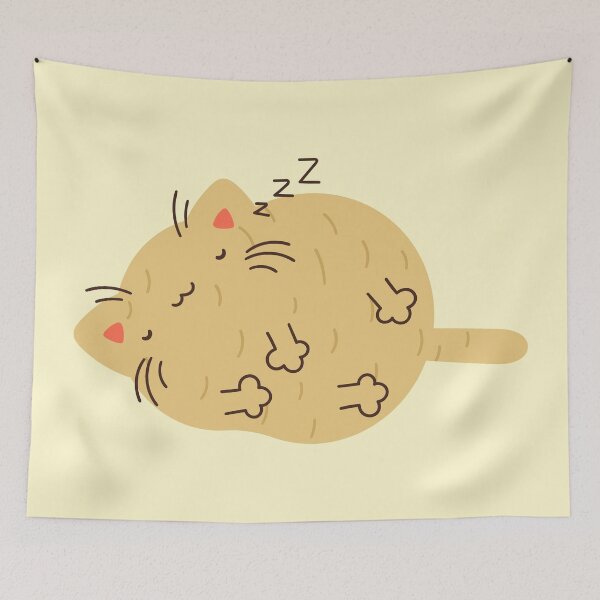 Item preview, Sleeping potato cat designed and sold by Nikamii.