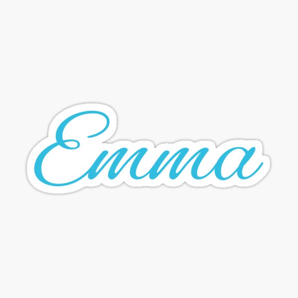 blue-cursive-emma-sticker-for-sale-by-shep68-redbubble