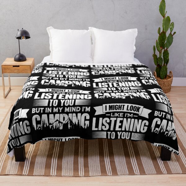 Item preview, I Look Like I'm Listening But In My Mind I'm Camping | Camp In Mountains designed and sold by GravitiTees.