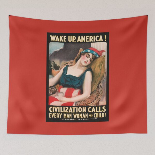Item preview, Wake Up America - Civilization Calls - James Montgomery Flagg 1917 designed and sold by warishellstore.