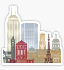 Indianapolis skyline poster Sticker