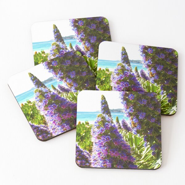 Item preview, Bee on Purple Flowers Along California Coast designed and sold by BeeLightPhotos.
