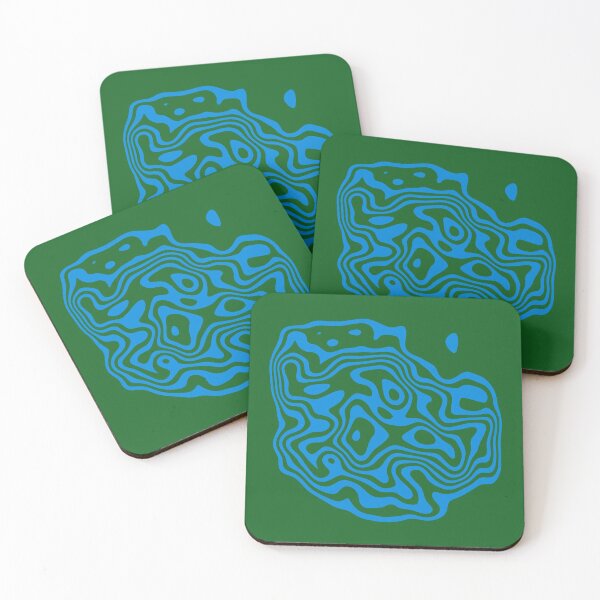 Item preview, Contour design - blue and green designed and sold by rahilvalani.
