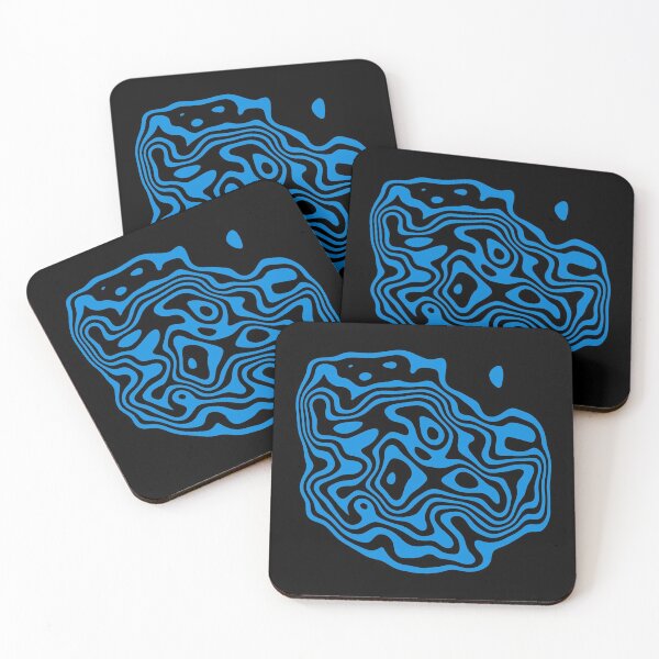Item preview, Contour design - black and blue designed and sold by rahilvalani.