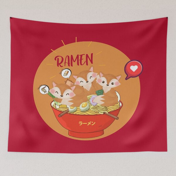 Item preview, Fox Leaves Ramen - Cut Fox Ramen !! designed and sold by SoffyLee586.