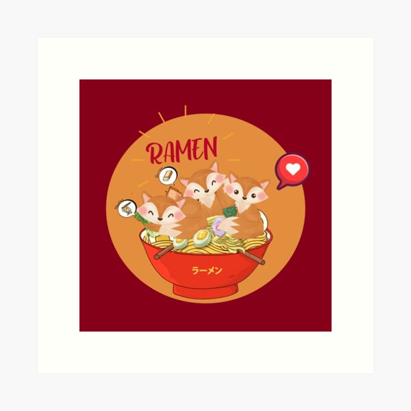 Item preview, Fox Leaves Ramen - Cut Fox Ramen !! designed and sold by SoffyLee586.