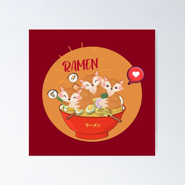 Item preview, Fox Leaves Ramen - Cut Fox Ramen !! designed and sold by SoffyLee586.