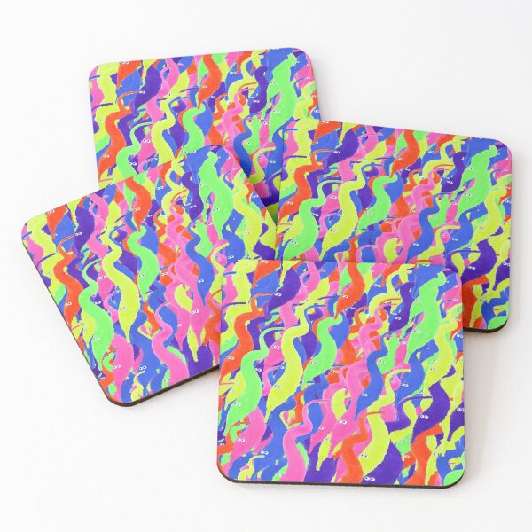 Item preview, worm on a string collage background! designed and sold by ashtrashhhhhhhh.