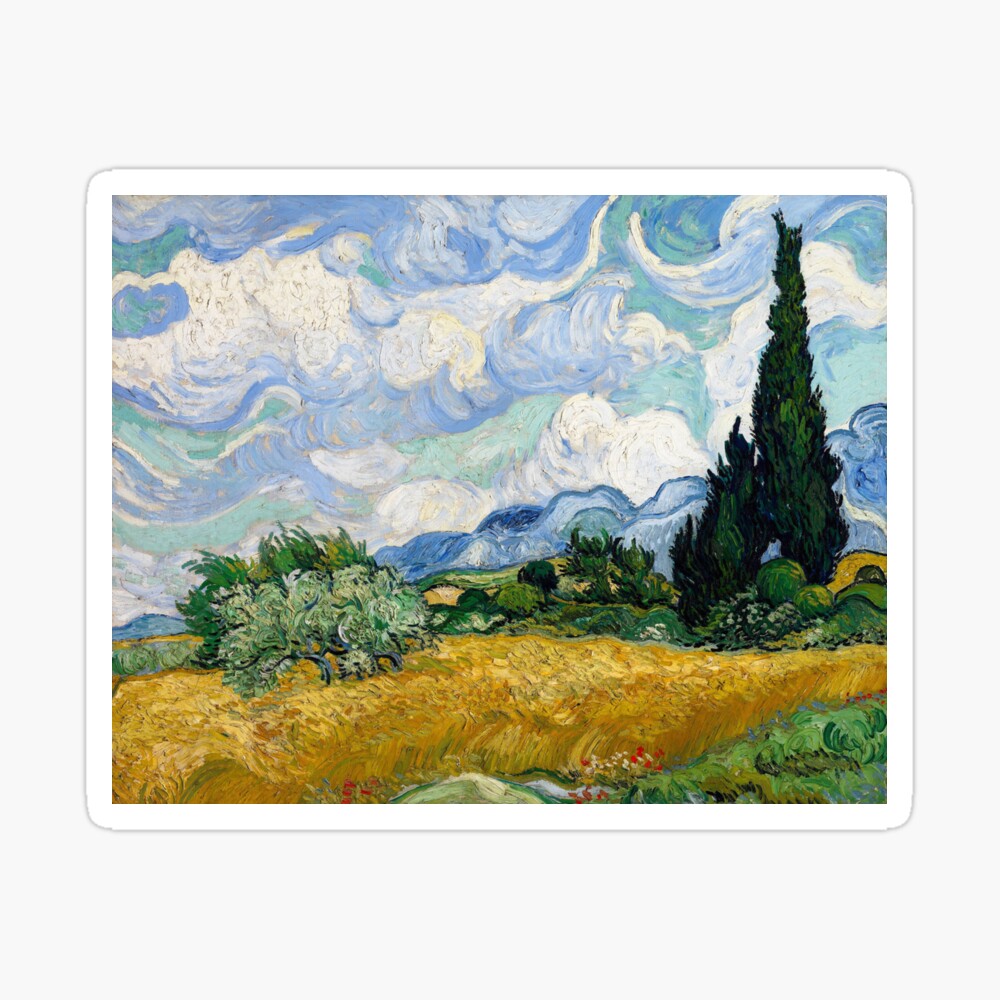 Van Gogh Wheat Field With Cypresses 