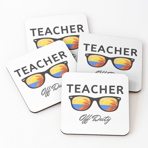 Item preview, Teacher Off Duty Sunglasses Beach Sunset Essential Sticker designed and sold by kstrafen.