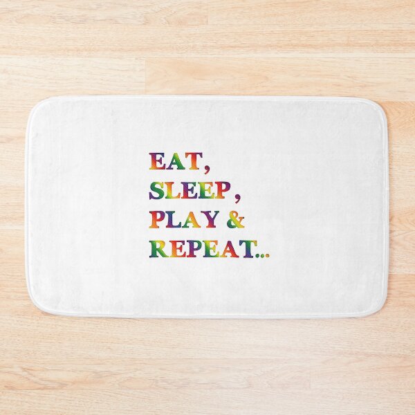 Item preview, Eat sleep play & repeat designed and sold by Lillieoandco.