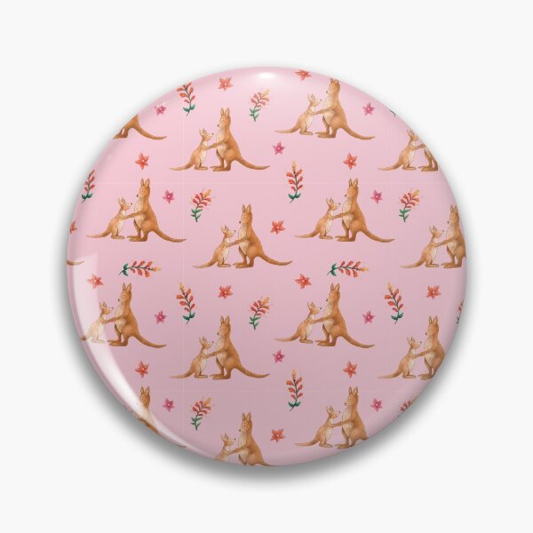 Item preview, PINK Australian Kangaroo pattern designed and sold by StrayLeaves.