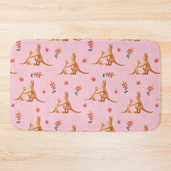 Item preview, PINK Australian Kangaroo pattern designed and sold by StrayLeaves.