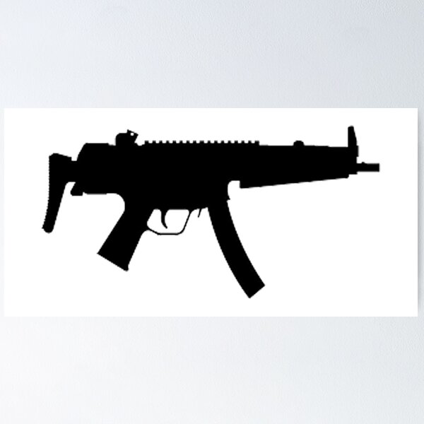 Item preview, MP5 Gun Rifle Original T-Shirt Sticker Mask designed and sold by J Electro  AI Art.