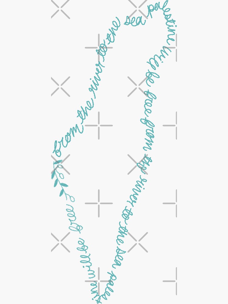 “From the River to the Sea” Sticker by J3WESS | Redbubble