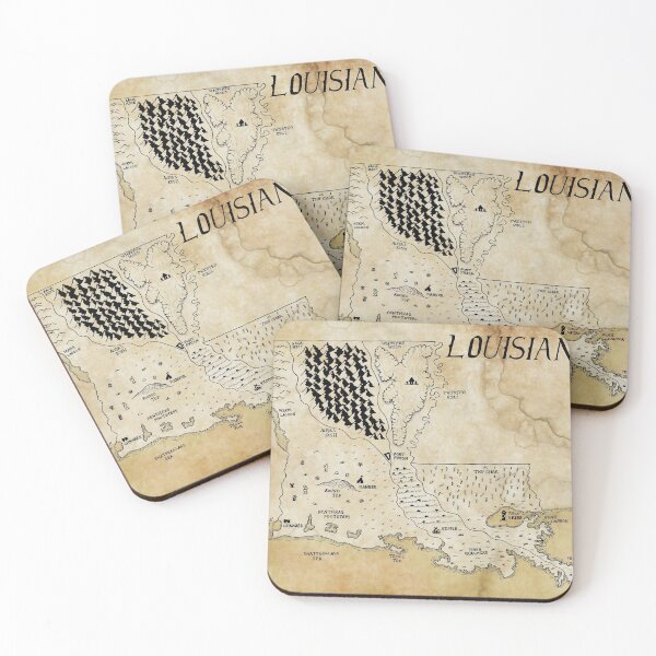 Item preview, Louisiana as a fantasy map designed and sold by aldayuan.