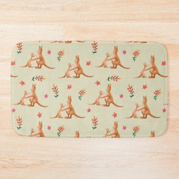 Item preview, Green Australian Kangaroo pattern designed and sold by StrayLeaves.