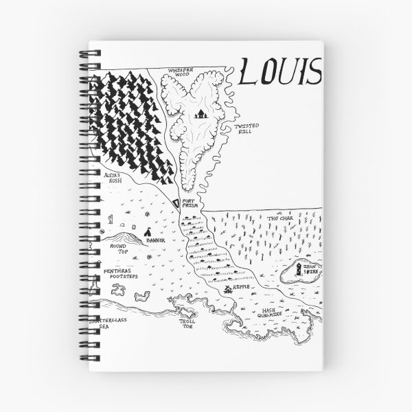 Item preview, Louisiana as a fantasy map - black and white designed and sold by aldayuan.