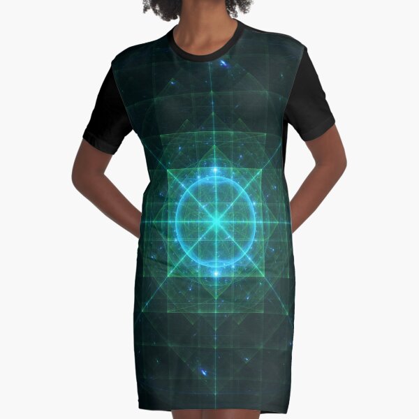 Electric Grid Essence || FutureLifeFashion.com Graphic T-Shirt Dress